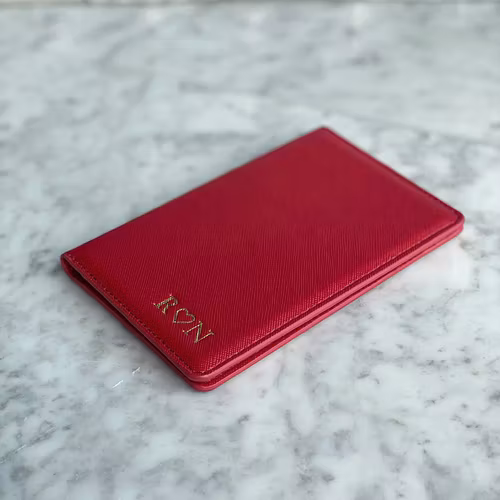 Red Saffiano Pas etui