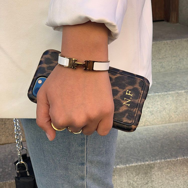 Leopard mobilcover med kortholder