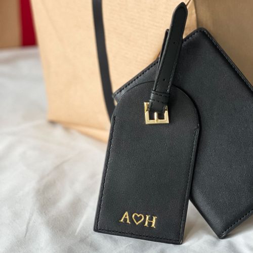 Travel tag- Black Smooth