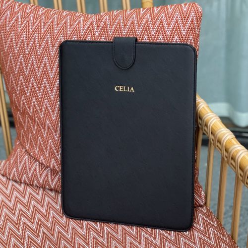 Laptop taske med gravering- Saffiano