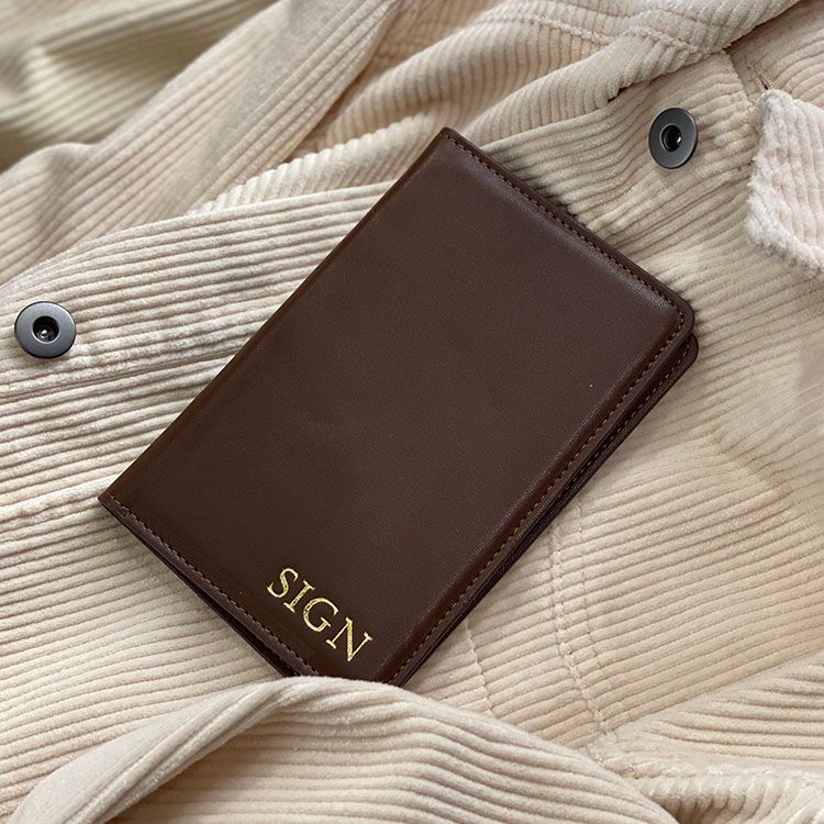 Dark Brown Smooth Pas etui