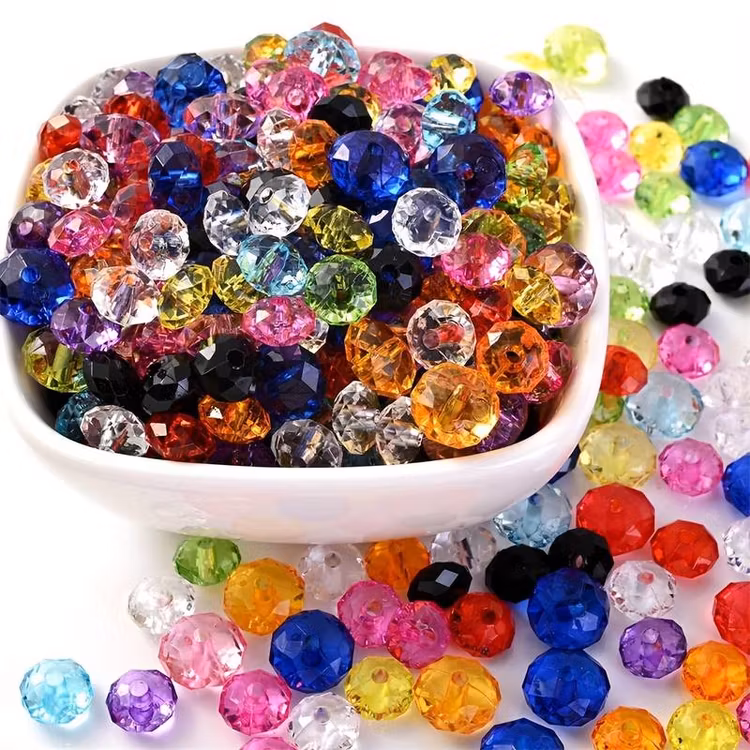 Platta, facetterande mix, 8mm - 50p