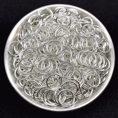 Bindring, silver - 5mm, 50st