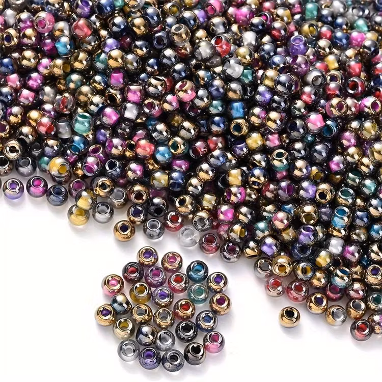 Seedbeads, rosa, 4mm - 100p