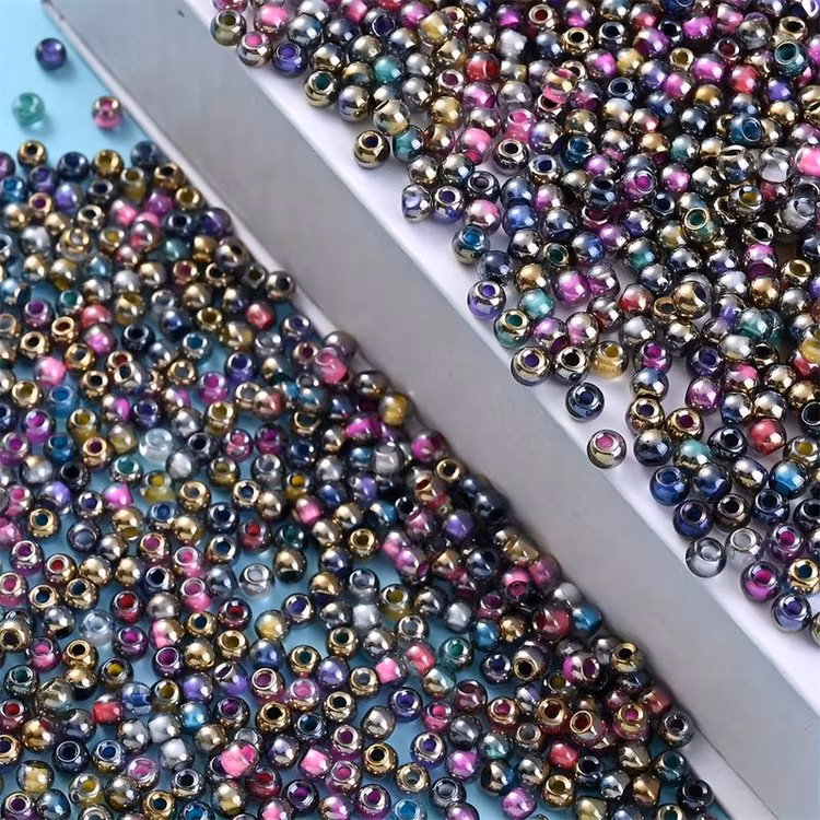 Seedbeads, rosa, 4mm - 100p