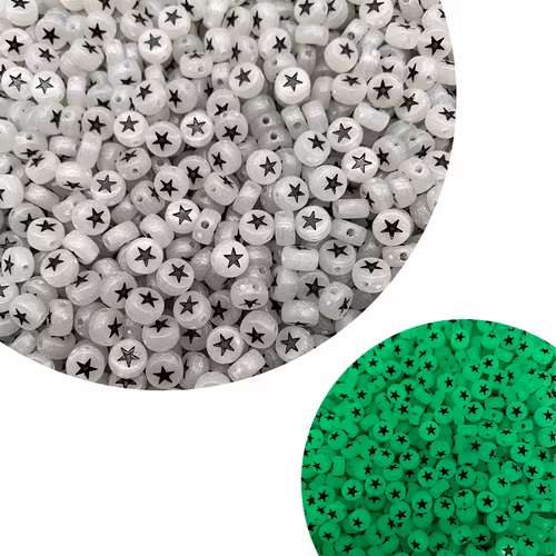 Glow-in-the-dark, stjärnor, 7mm - 50p