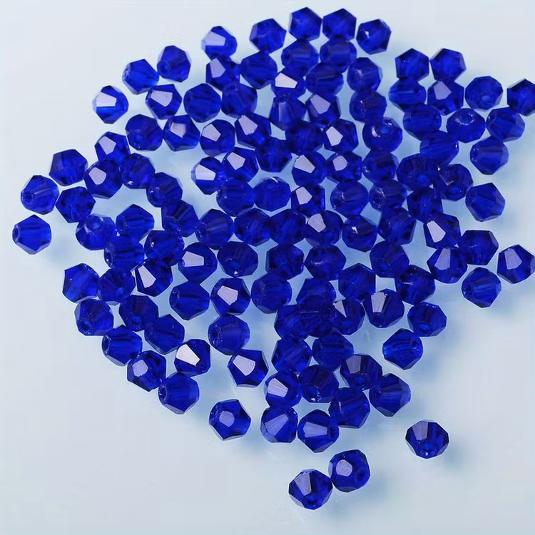 Biconeslipade, mörkblå, 4mm - ca 80-100st
