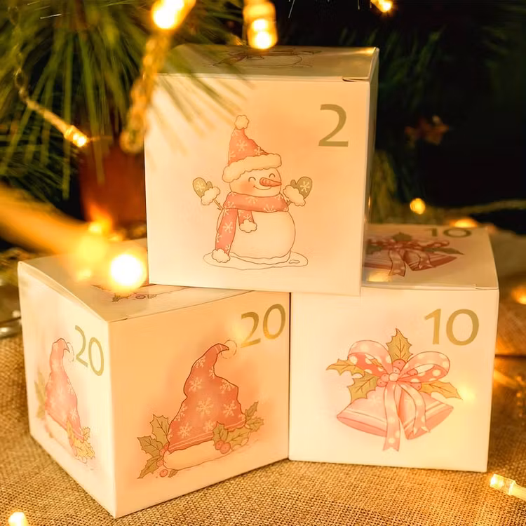 Julkalender, ENDAST LÅDOR - rosa