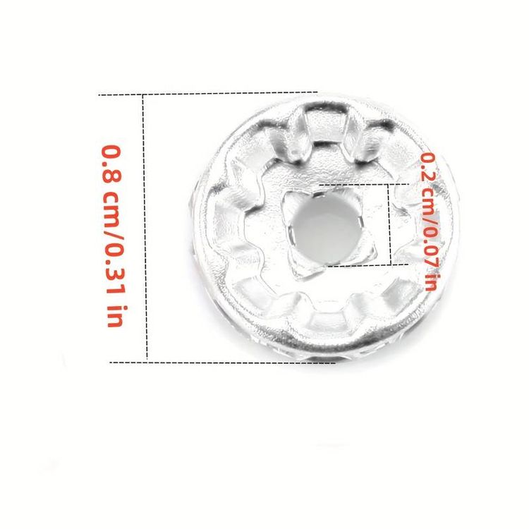 Strassrondell, silver, 8mm - 50p