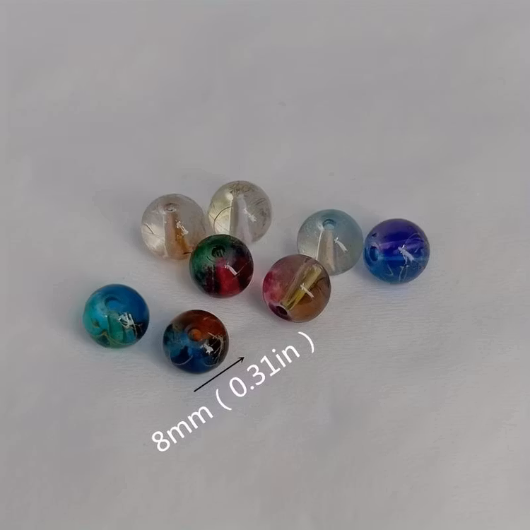 Glaspärlor, 8mm - 25 st