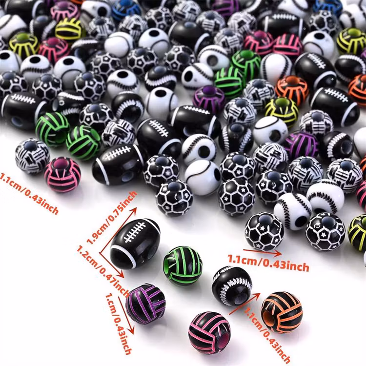 Akrylpärla sport - Ca 11mm, 10st