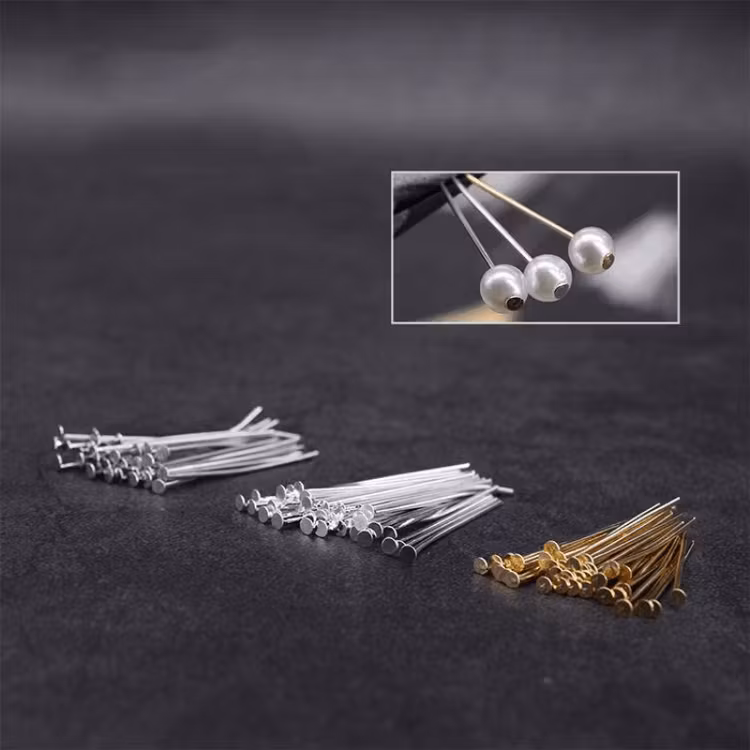 Hattpinne, silver, 50mm - 50st