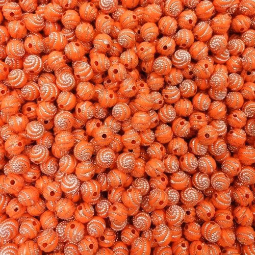 Spiralpärla, 8mm - orange, 25st