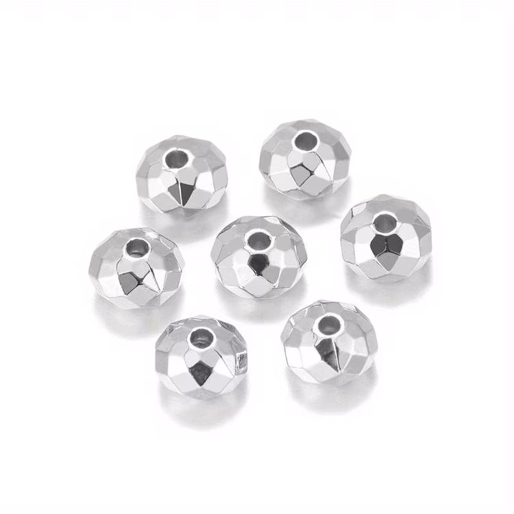Fascettpärla, 8mm - silver, 50st
