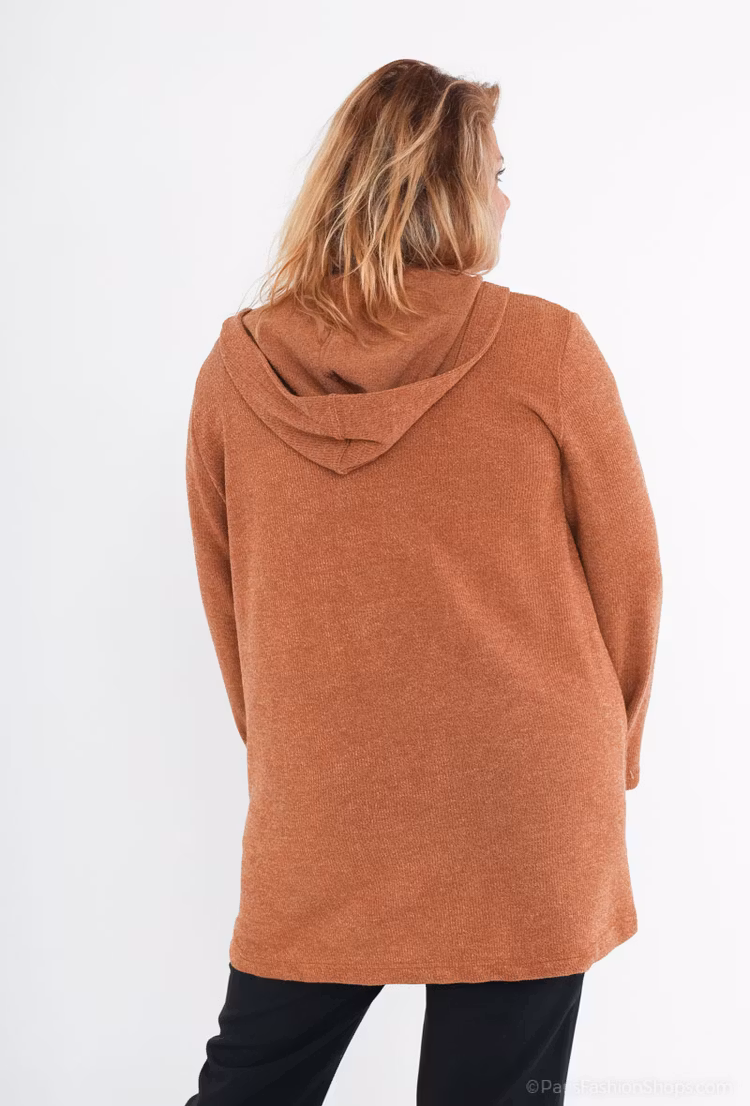 Tröja med huva - 54/56 - Camel
