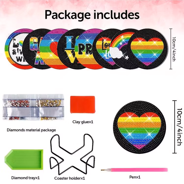 Glasunderlägg - Love is love