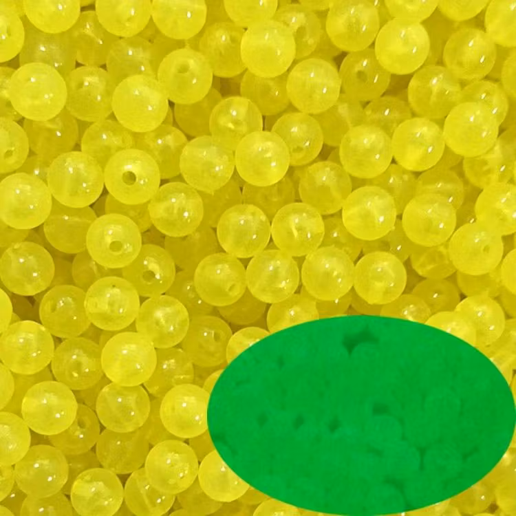Glow-in-the-dark, gul, 8mm - 50p