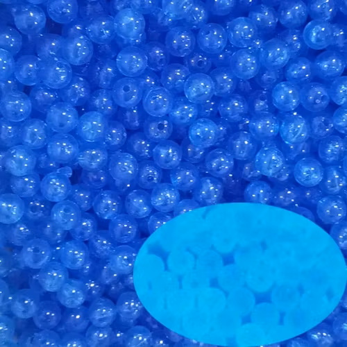 Glow-in-the-dark, blå, 8mm - 50p