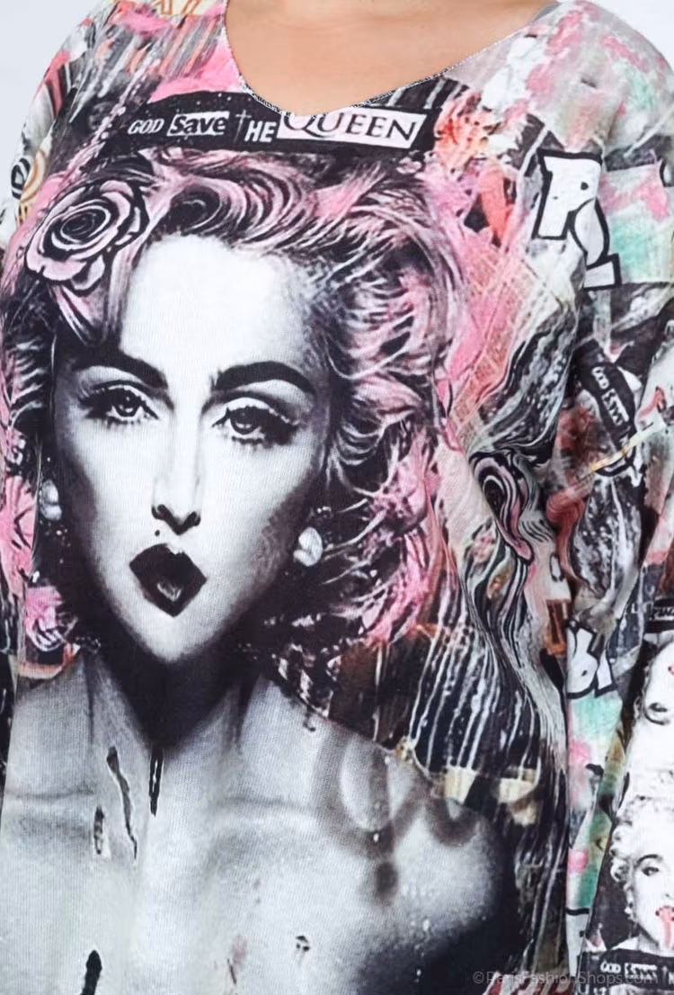 Tröja med tryck - Onesize plus - Madonna