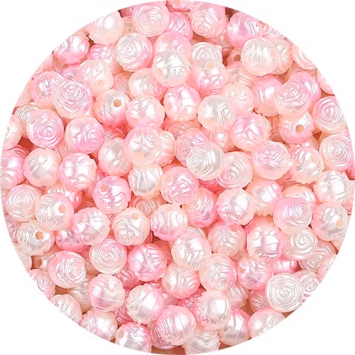 Rospärla - 8mm - Ljusrosa, 50p