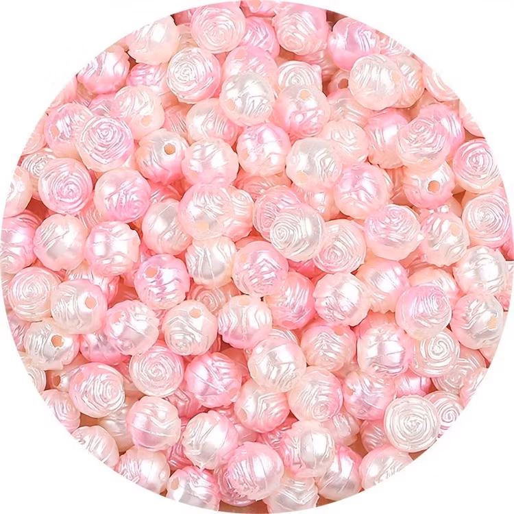 Rospärla - 8mm - Ljusrosa, 50p