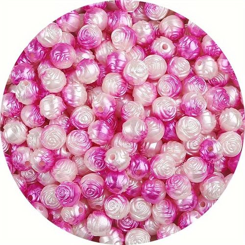 Rospärla - 8mm - Rosenröd, 50p