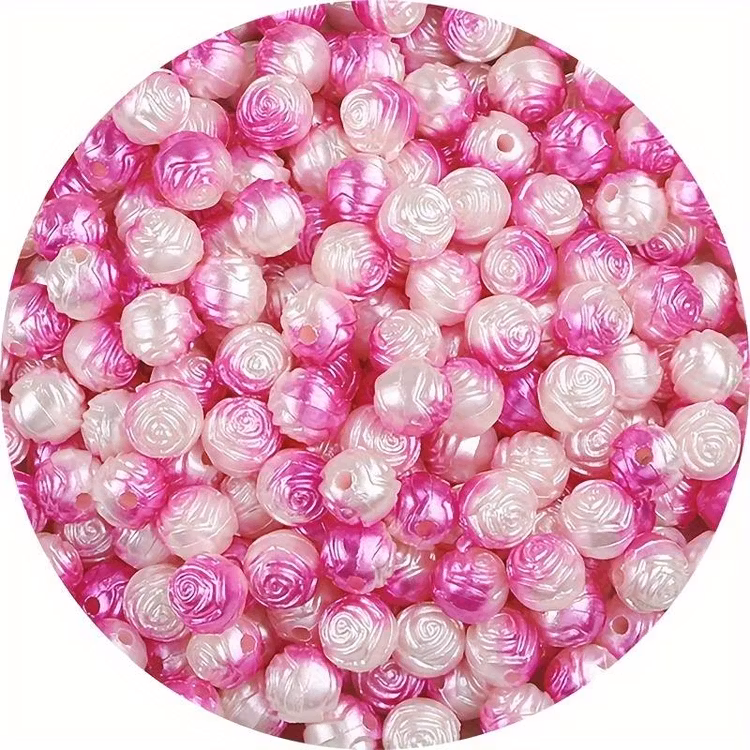 Rospärla - 8mm - Rosenröd, 50p