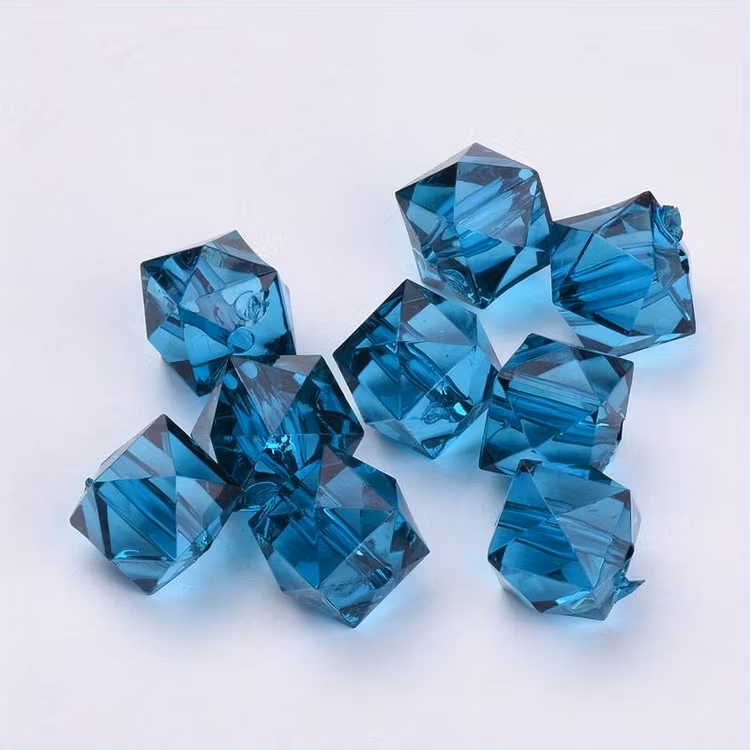 Polygon, teal, 8mm - 50p