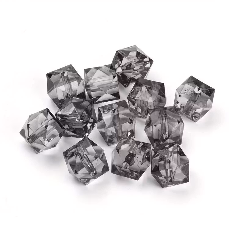 Polygon, grå, 8mm - 50p