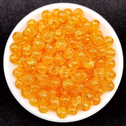 Krackelerad akryl, 8mm, 50p - Orange