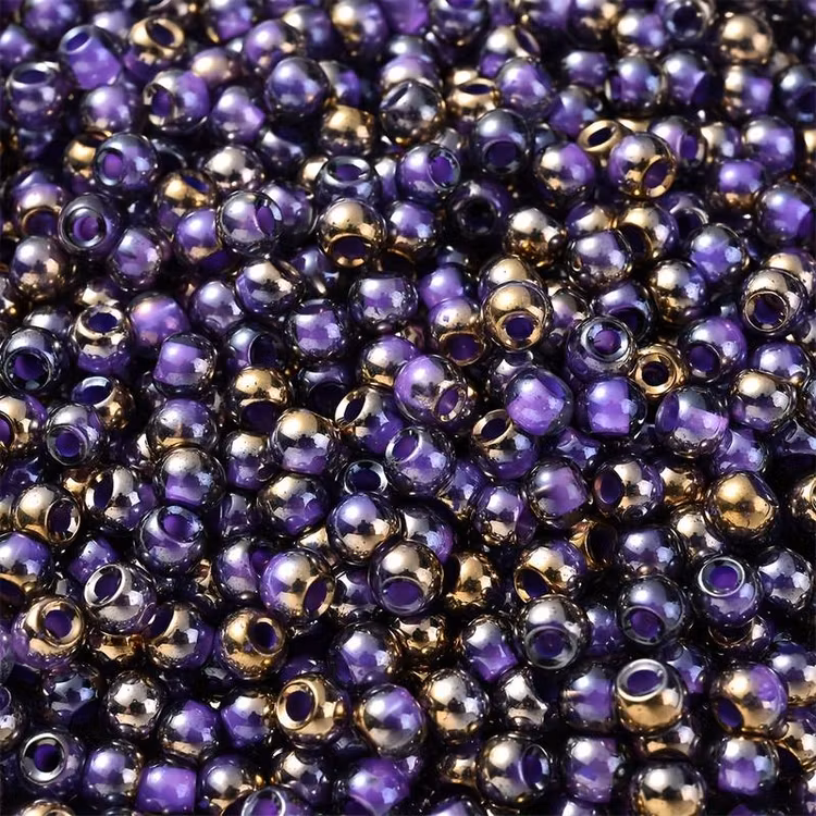 Seedbeads, lila, 4mm - 100p