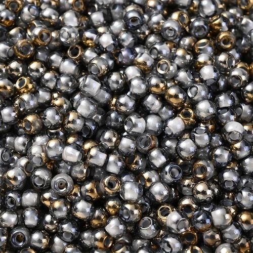 Seedbeads, vit, 4mm - 100p
