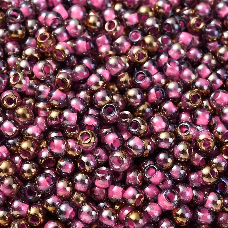 Seedbeads, rosa, 4mm - 100p