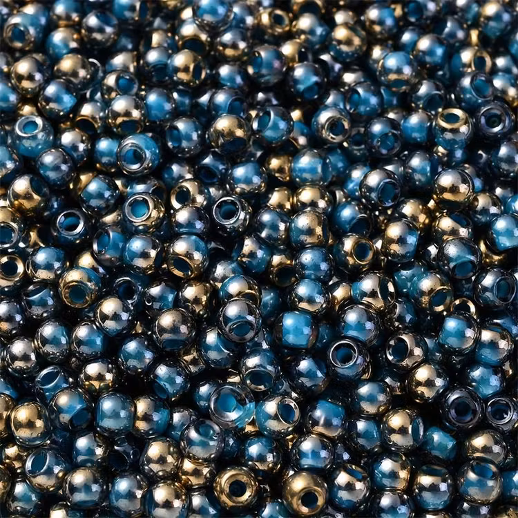 Seedbeads, ljusblå, 4mm - 100p