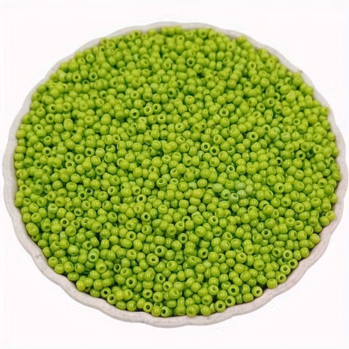 Seedbead, grön, 2mm - Ca 1000st