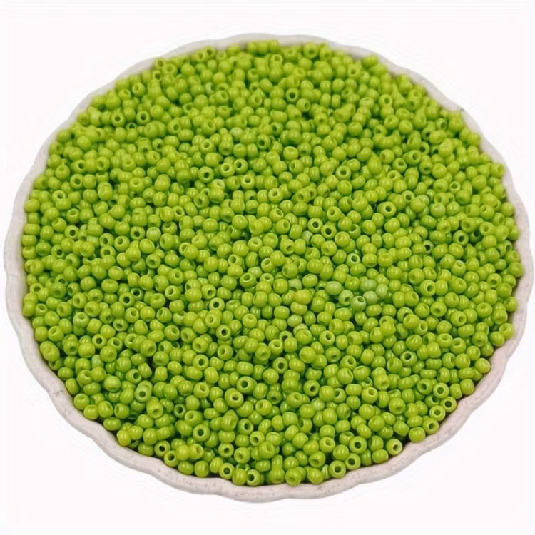 Seedbead, grön, 2mm - Ca 1000st