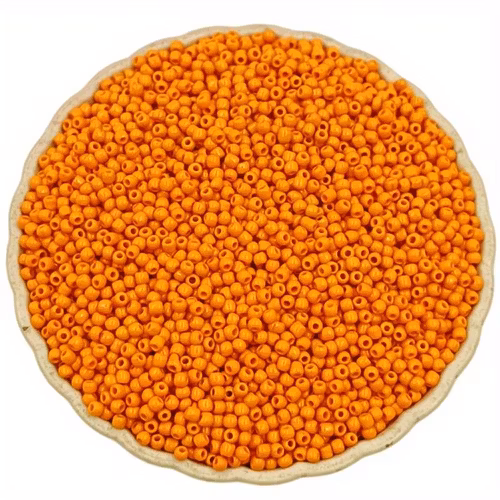 Seedbead, orange, 2mm - Ca 1000st