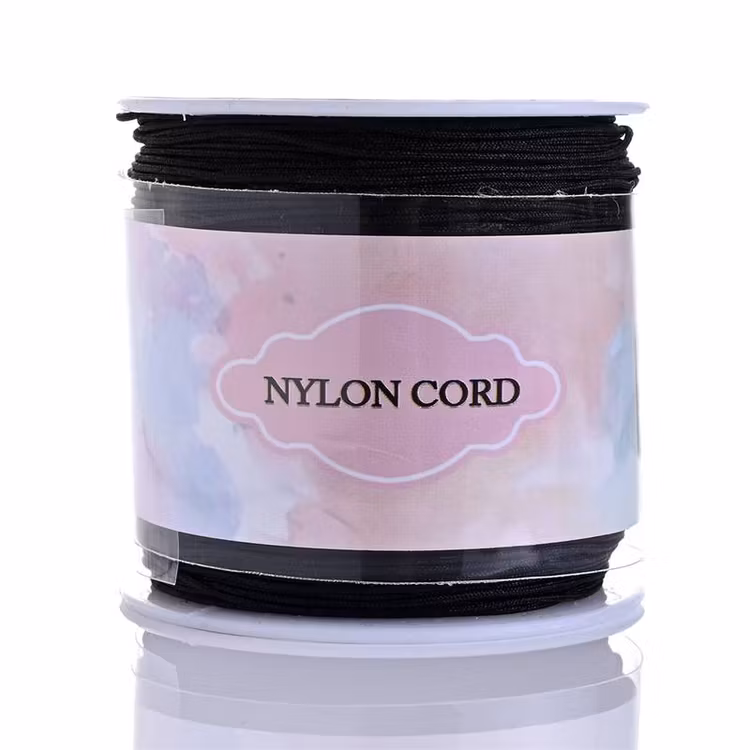 Nylontråd, svart - 0,8mm x 100m