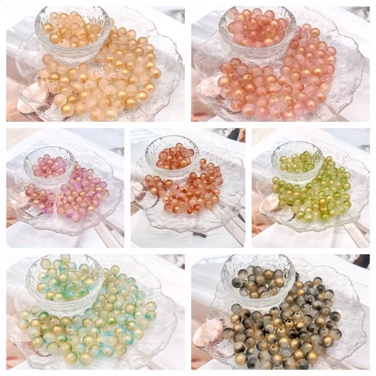 Frostad gradient, mix-guld, 8mm - 50p