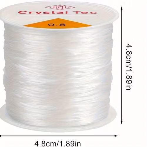 Elastisk tråd, 0,8mm x 100m
