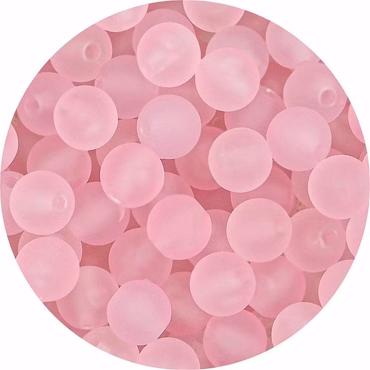 Macaroonfärgad akryl, 8mm, rosa - 50p