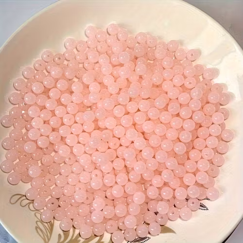 Geléfärgad akryl, 8mm, rosa - 50p