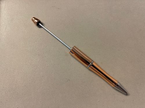 Pärlbar penna med extra stift - metallic -roséguld