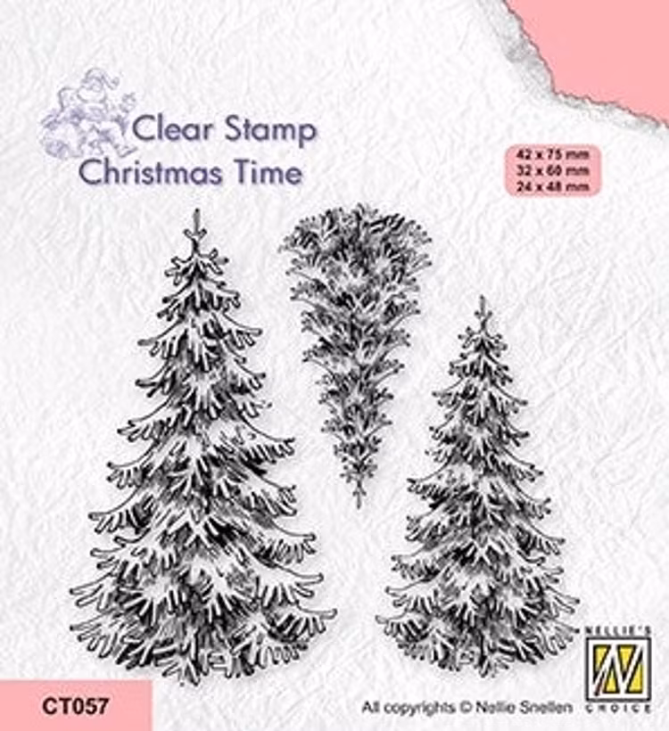 Nellie Snellen - CT057 - Three snowy fir trees