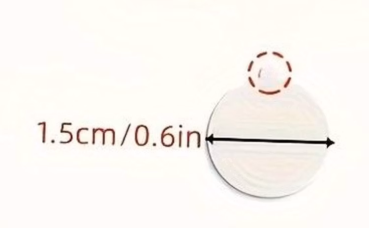 Tejpknapp till sigill, 1,5cm - 100st