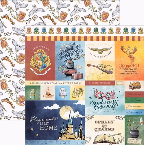 Harry Potter - Papper 12x12 - Watercolor tags