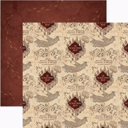 Harry Potter - Papper 12x12 - Marauders map