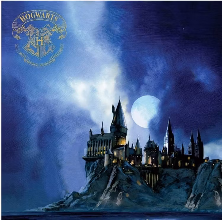 Harry Potter - Papper 12x12 - Hogwarts at night