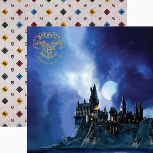 Harry Potter - Papper 12x12 - Hogwarts at night