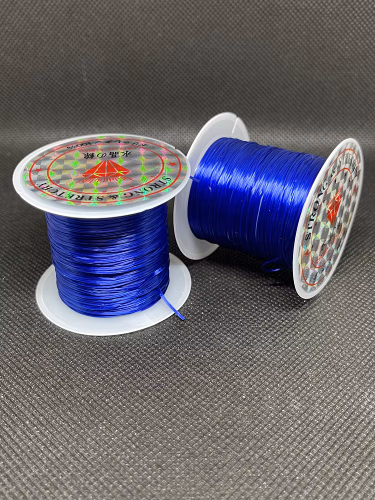 Elastisk tråd, mörkblå - 0,8mm x 10m